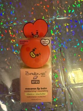 The Crème Shop BT21 Macaron Lip Balm - Strawberry Tinted (Orange/Red)